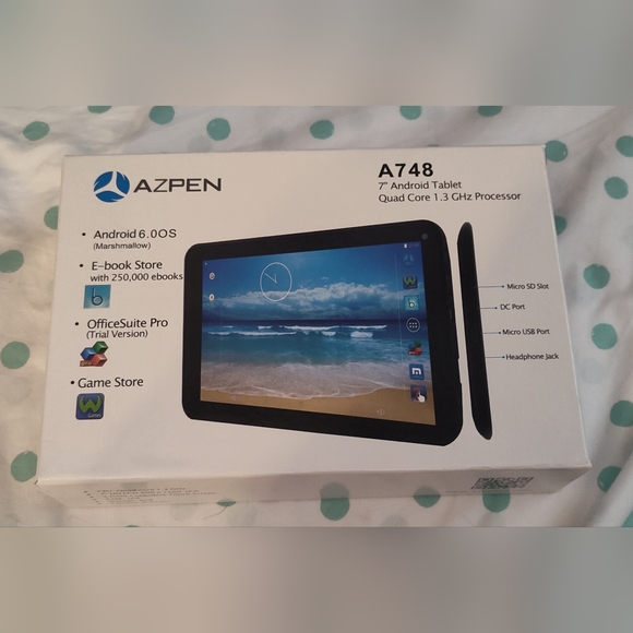 NWT! AZPEN 7" Android Tablet - Picture 1 of 10